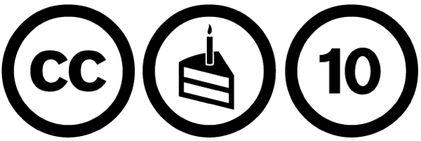 Bild: Logo zum zehnjährigen Bestehen von Creative Commons-Lizenzen