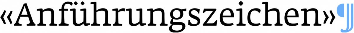 Bild: Wort «Anführungszeichen» in doppelten Anführungszeichen