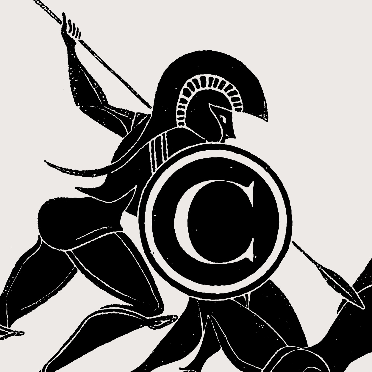 Bild: «The Battle of Copyright» im Stil einer griechisch-antiken Malerei
