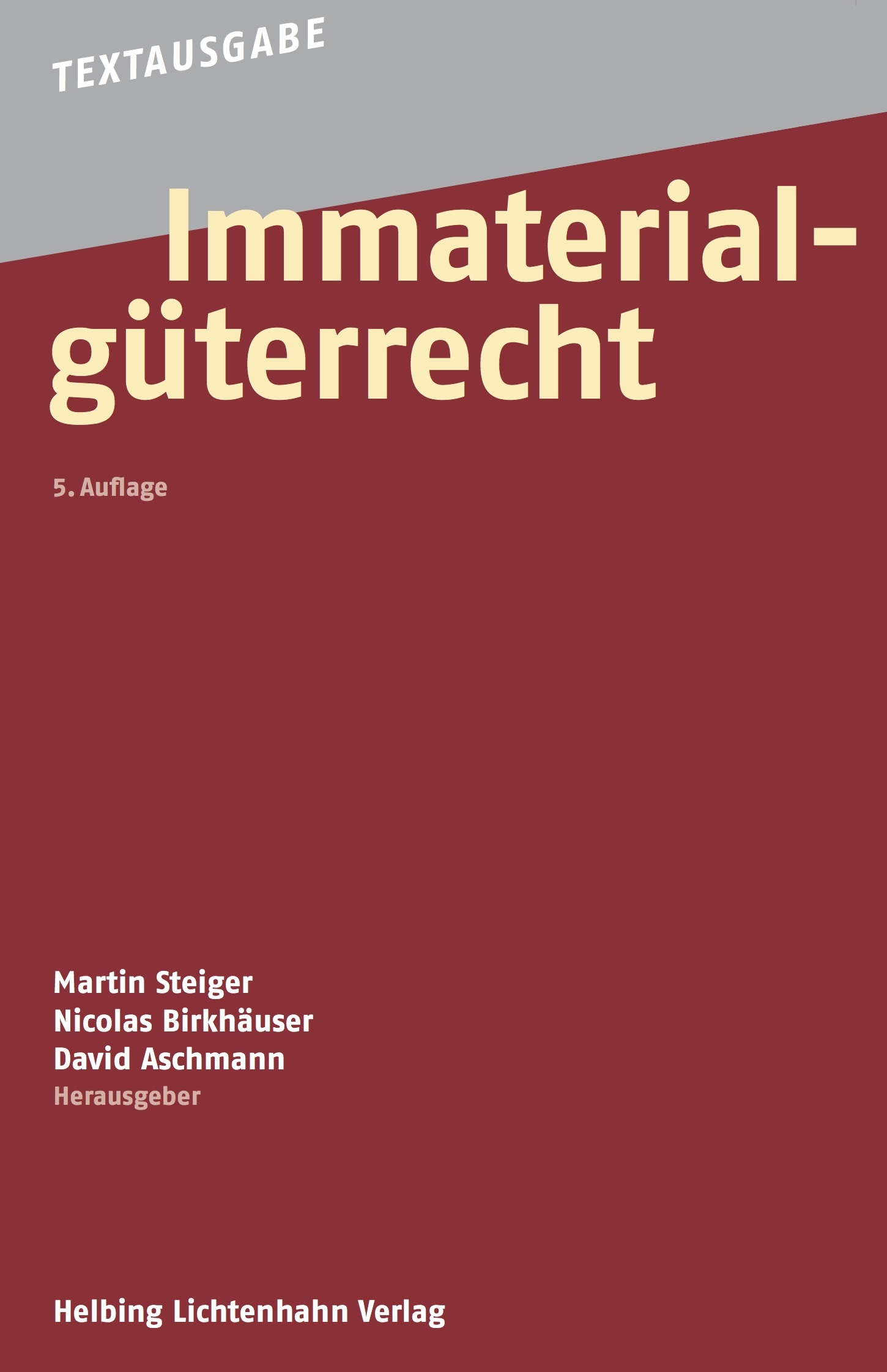 Bild: Textausgabe Immaterialgüterrecht (Cover der 5. Auflage)