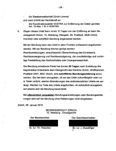 Dokument: Bezirksgericht Zürich, Urteil GG150250-L vom 26. Januar 2016, Dispositiv