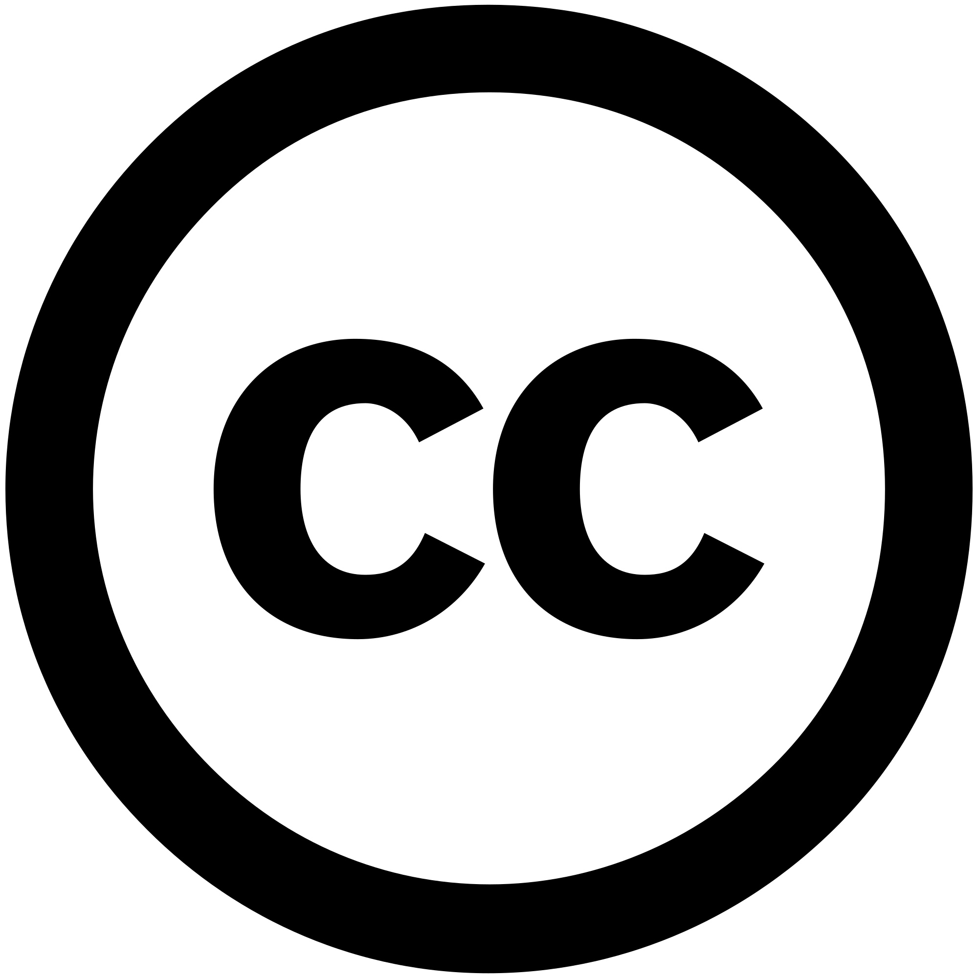 Logo: Creative Commons («CC» in einem Kreis, als Anspielung auf ©)