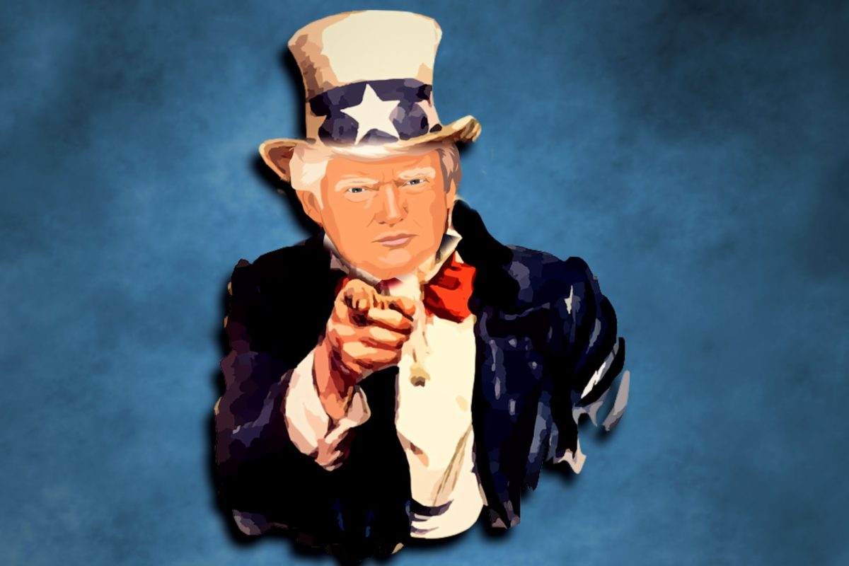 Bild: Amerikanischer Präsident Donald Trump als Uncle Sam