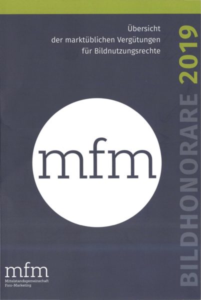 Titelseite: MFM-Bildhonorare 2019
