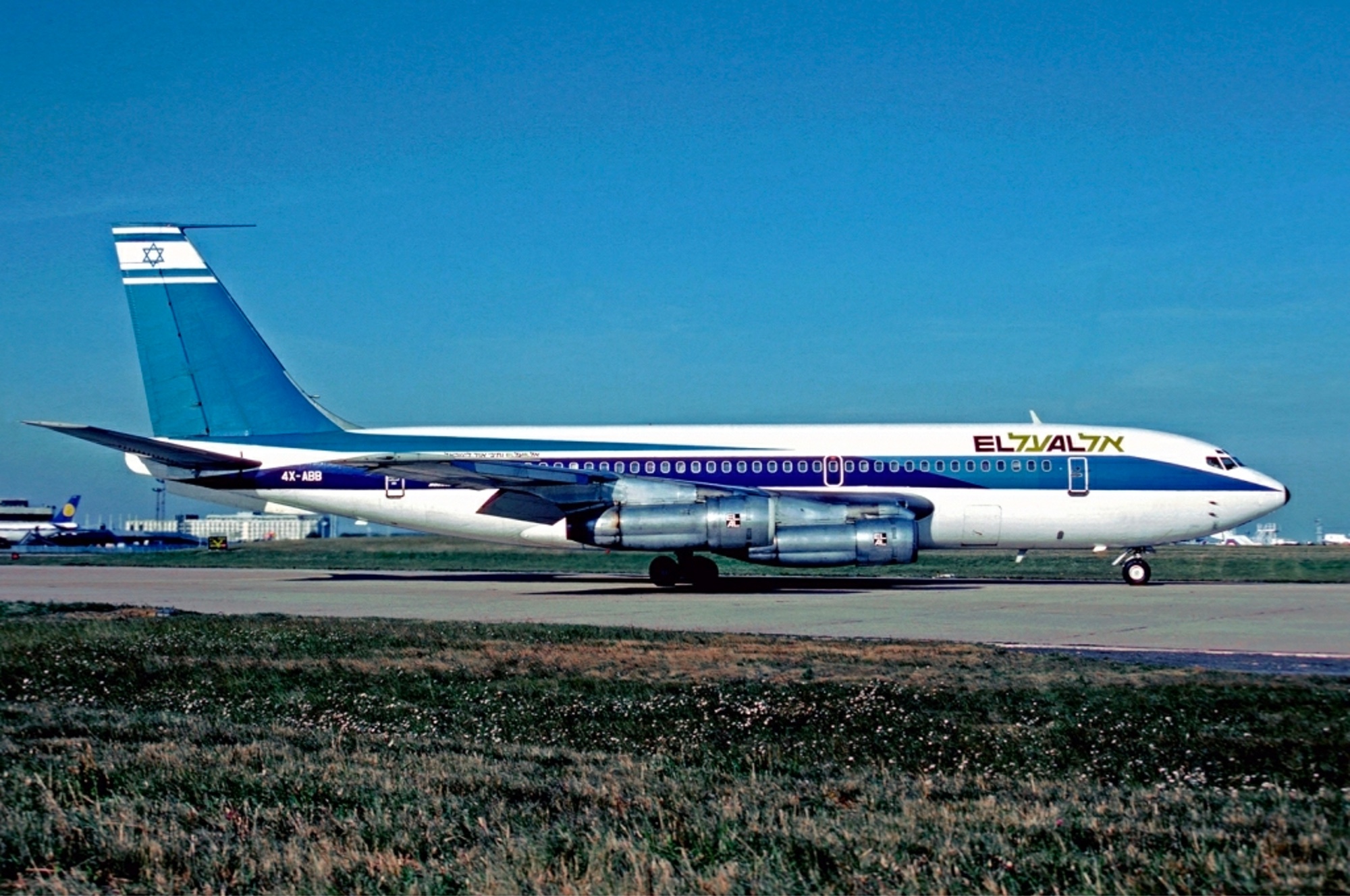 Foto: Boeing 720 der Fluggesellschaft El Al, die in das Attentat von Kloten (1969) verwickelt war