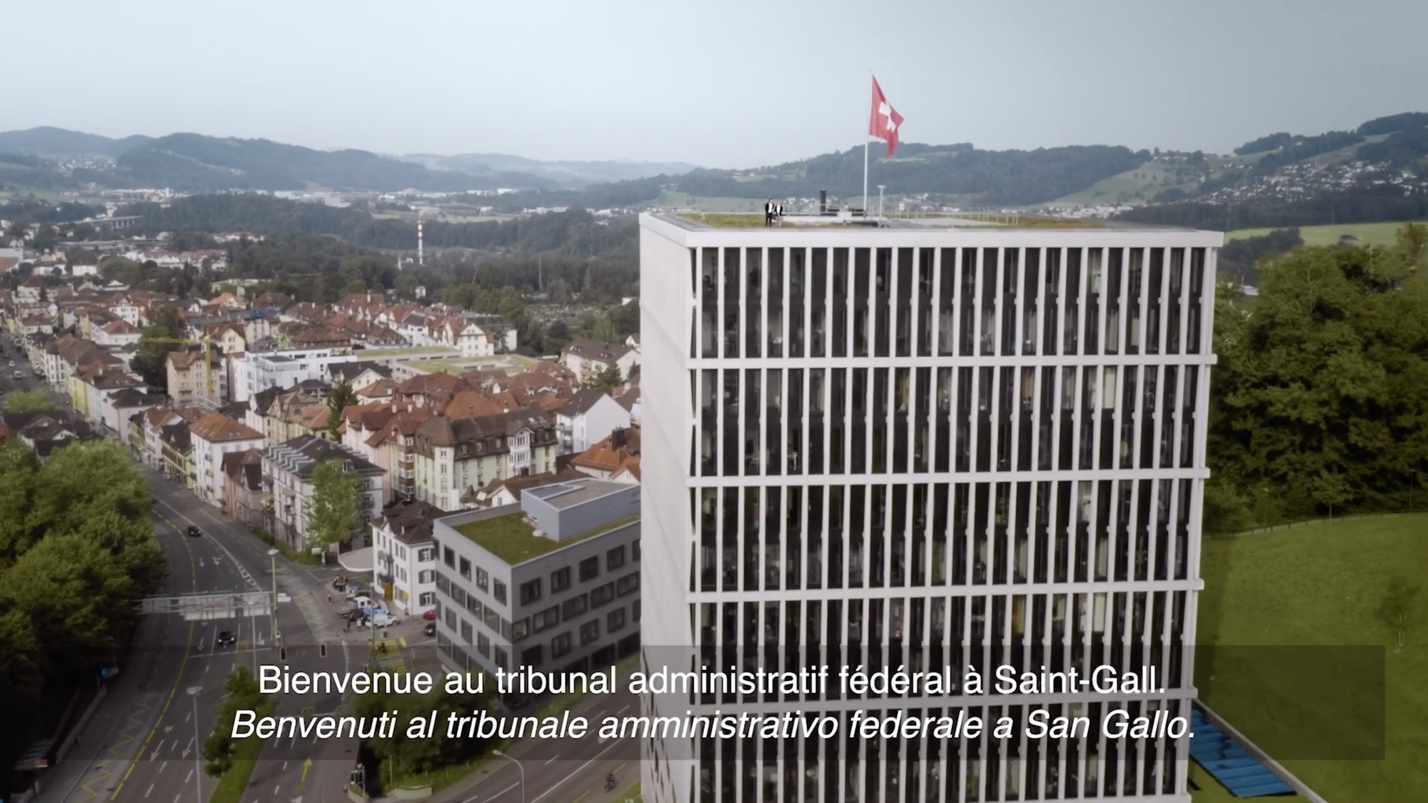 Screenshot: Bundesverwaltungsgericht in St.Gallen (Ausschnitt aus Unternehmensfilm)