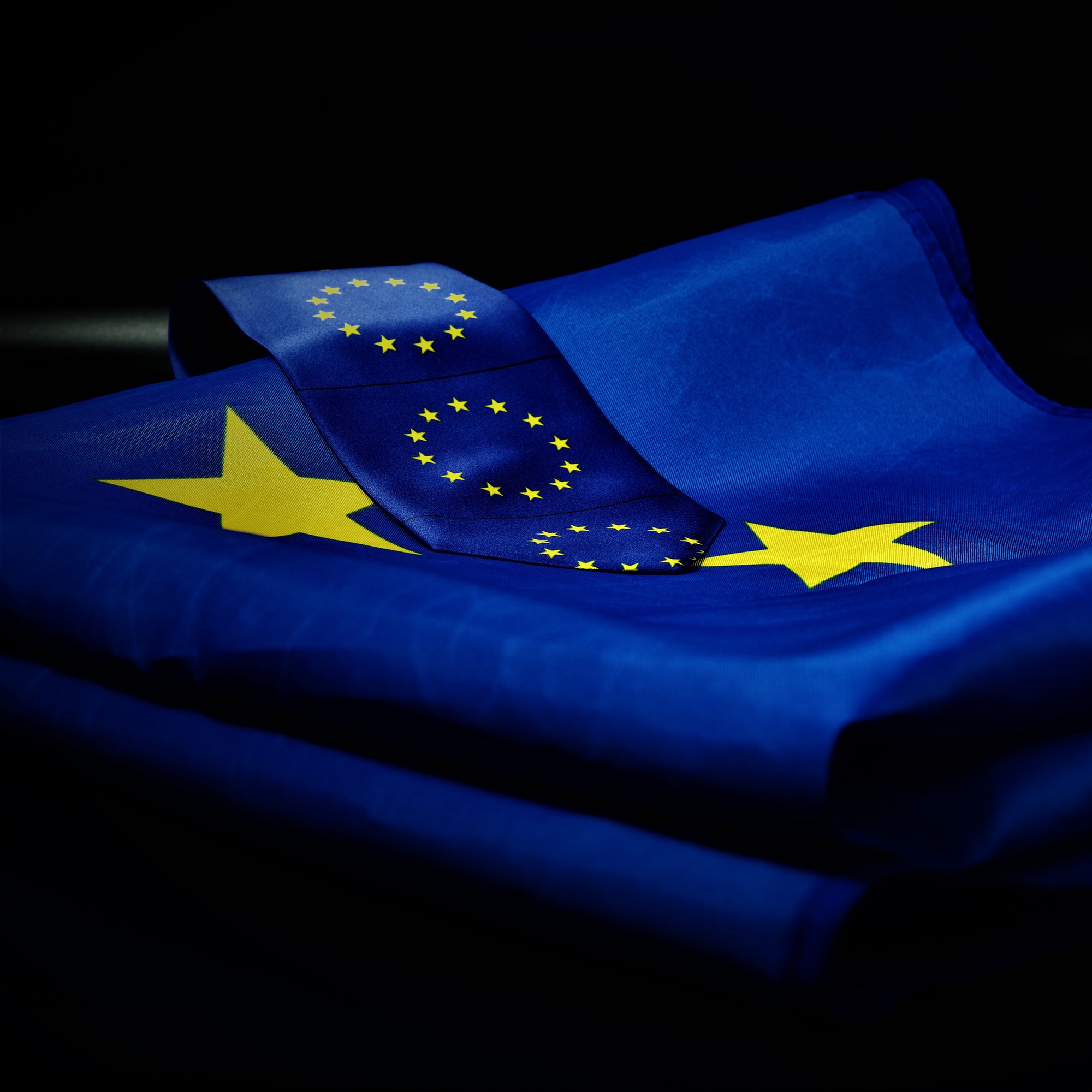 Foto: Gefaltete Flagge der Europäischen Union (EU)