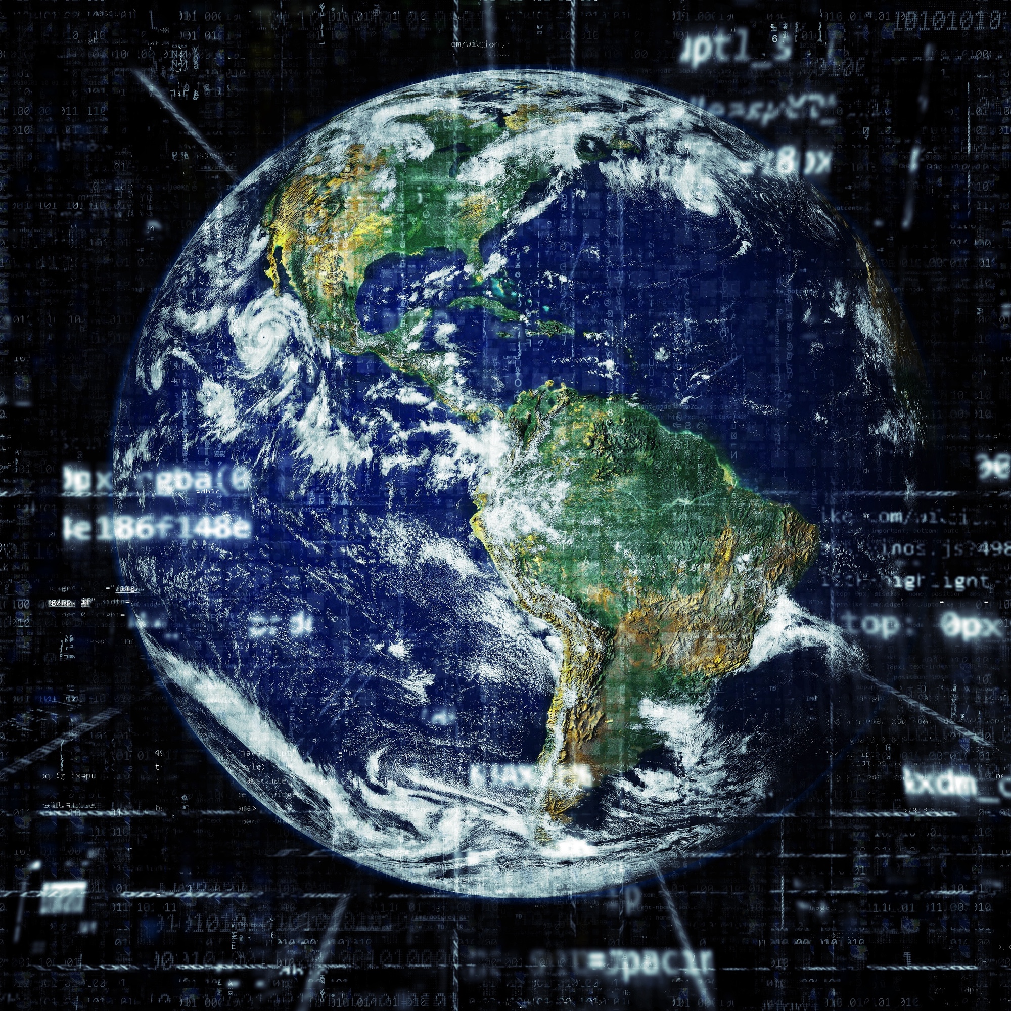 Bild: Digitalisierung und Planet Erde (Symbolbild)