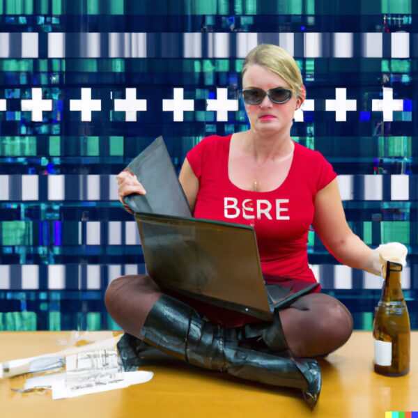 Bild: AI-generiertes Bild «drunk data protection officer in switzerland»