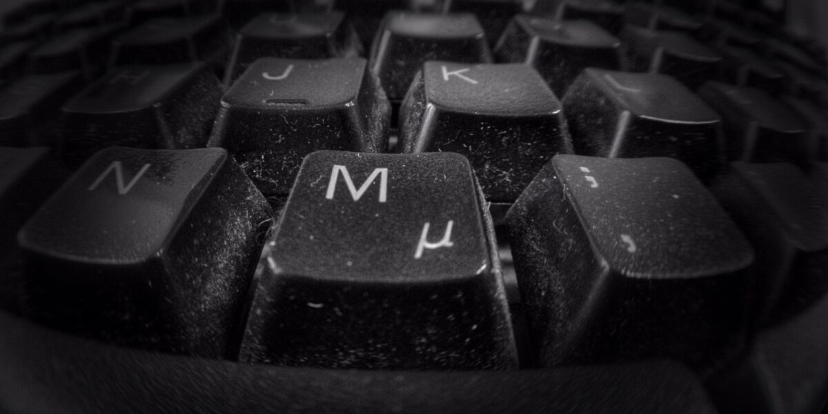 Foto: Verdreckte Computer-Tastatur