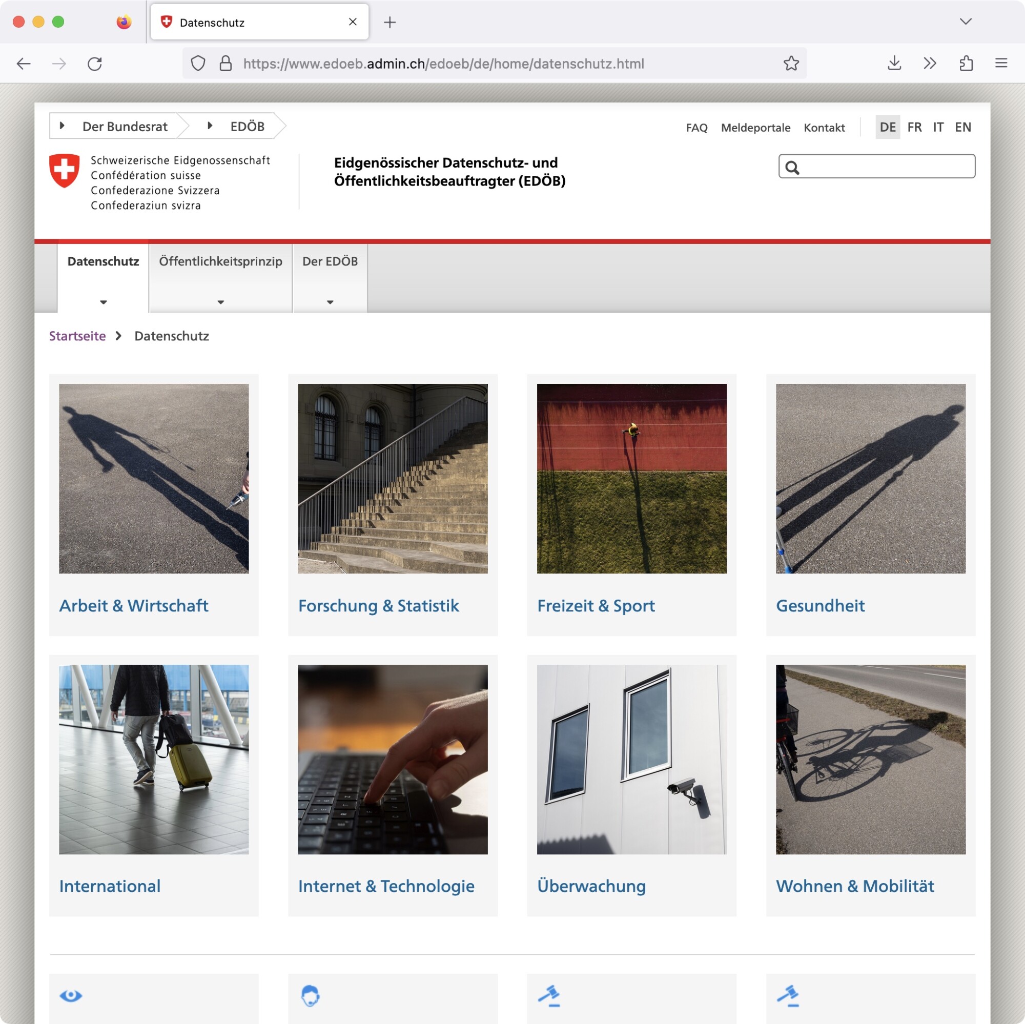 Schweiz: EDÖB aktualisiert Website für neues Datenschutzgesetz