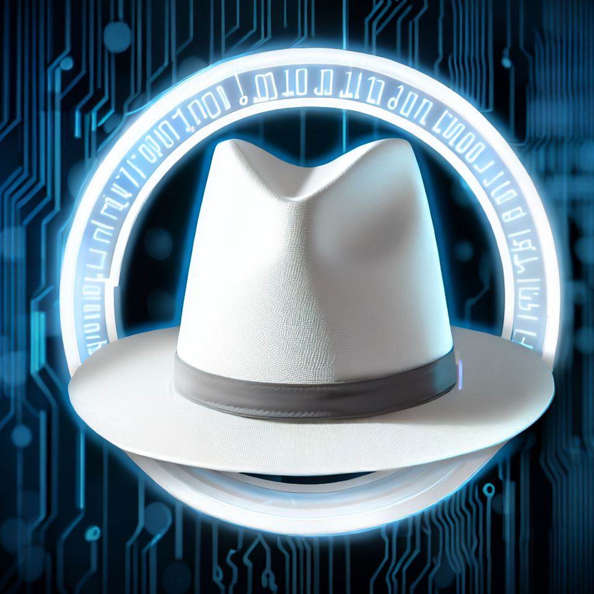 Bild: White-Hat-Hacking (Symbolbild mit unter anderem einem weissen Hut, AI-generiert)
