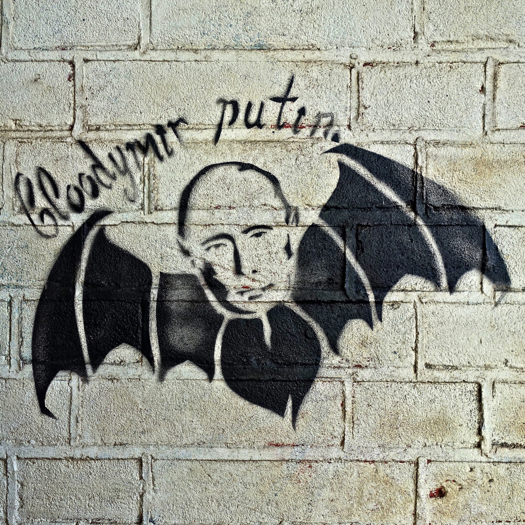 Foto: Graffiti «Bloodymir Putin» (Streetart)