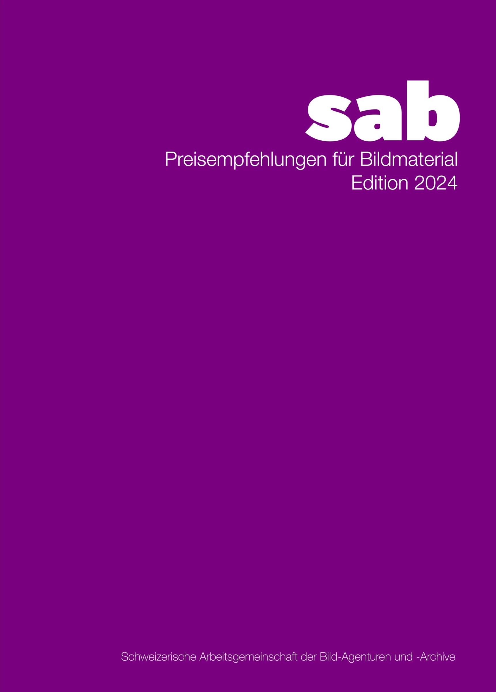 Titelseite: SAB-Preisempfehlungen 2024