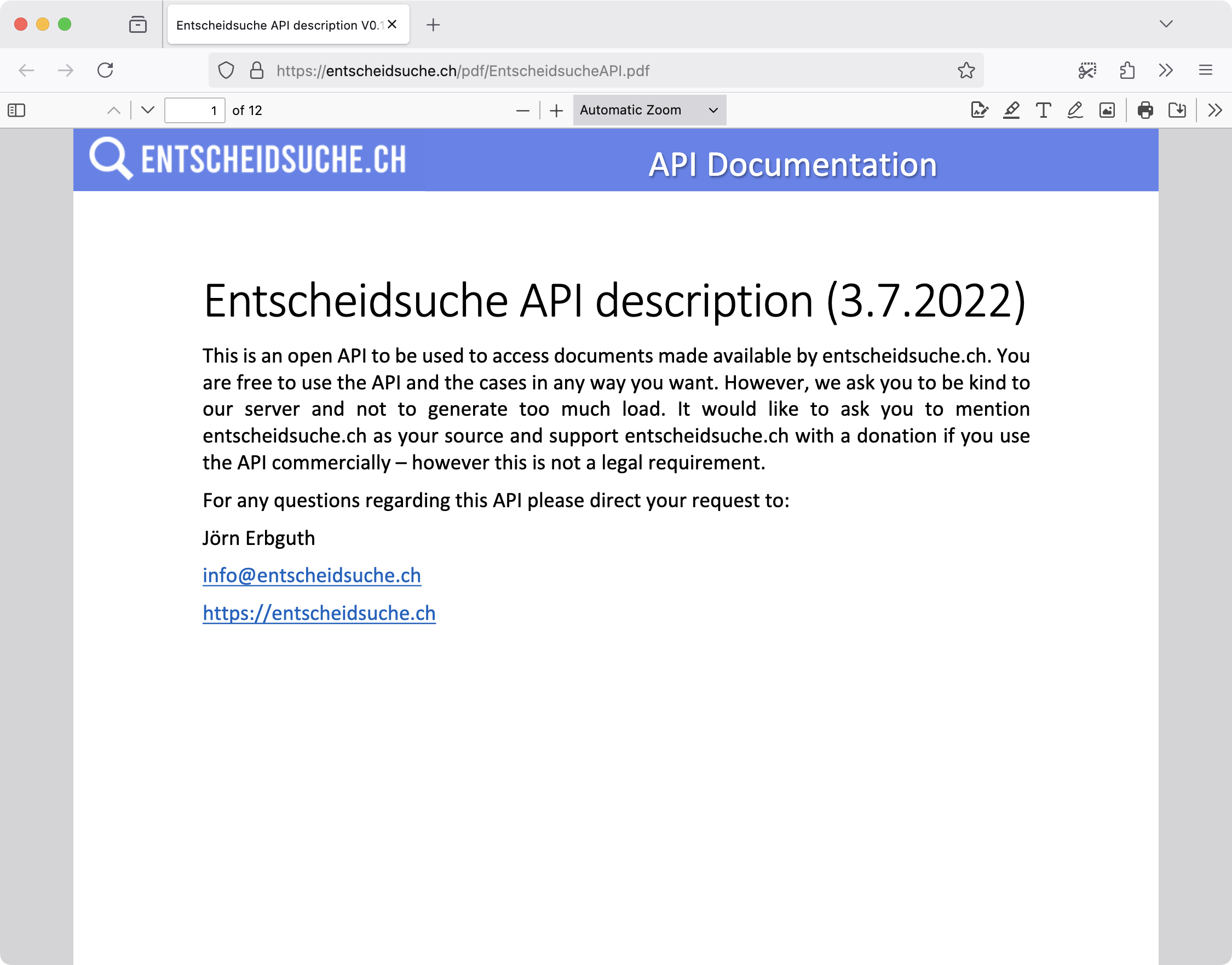 Screenshot: entscheidsuche.ch