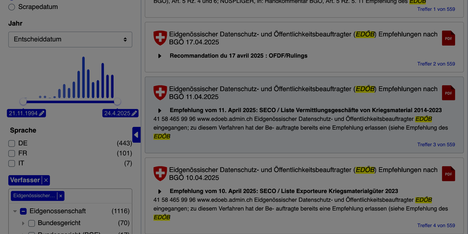 Screenshot: entscheidsuche.ch