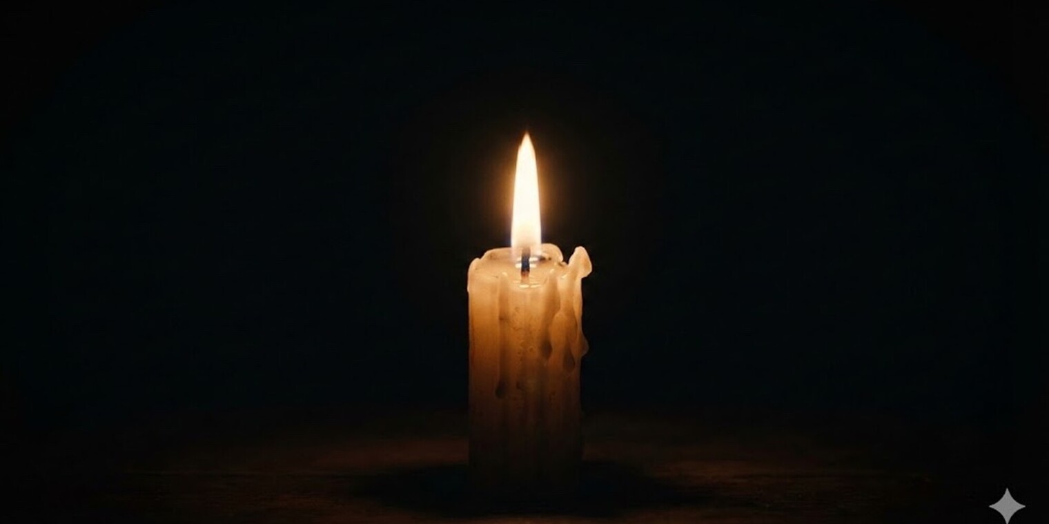 Bild: Brennende Kerze (KI-generiert)