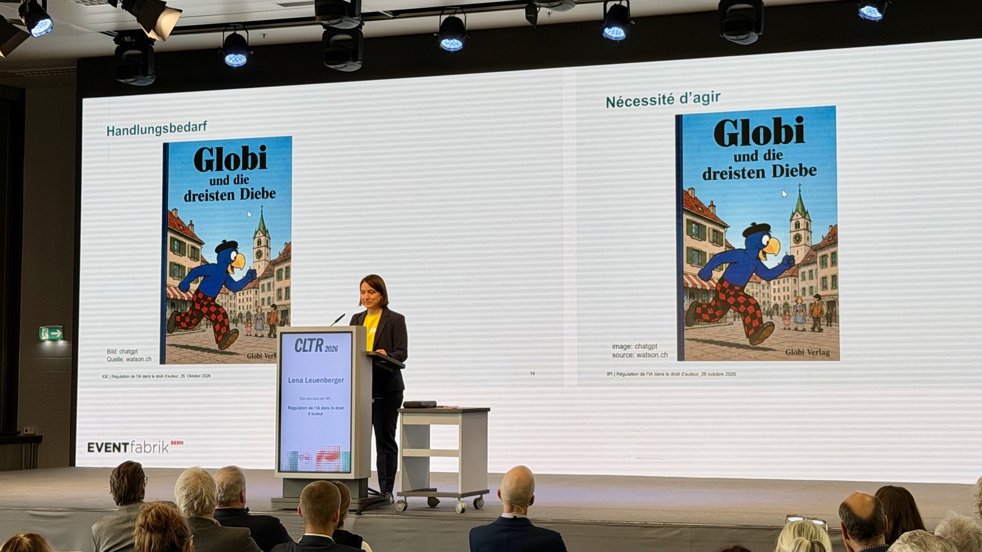 Foto: Vortrag von Lena Leuenberger an der CLTR 2026 in Bern